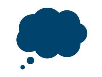 An icon of a thought cloud, representing mental health